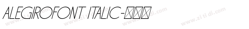 AlegiroFont Italic字体转换 AlegiroFont Italic字体转换